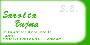 sarolta bujna business card